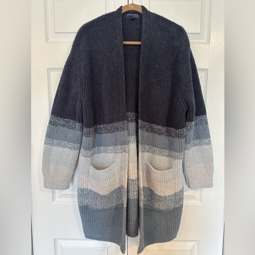 Barefoot Dreams CozyChic Sunset Boyfriend Tidewater Ombre Cardigan